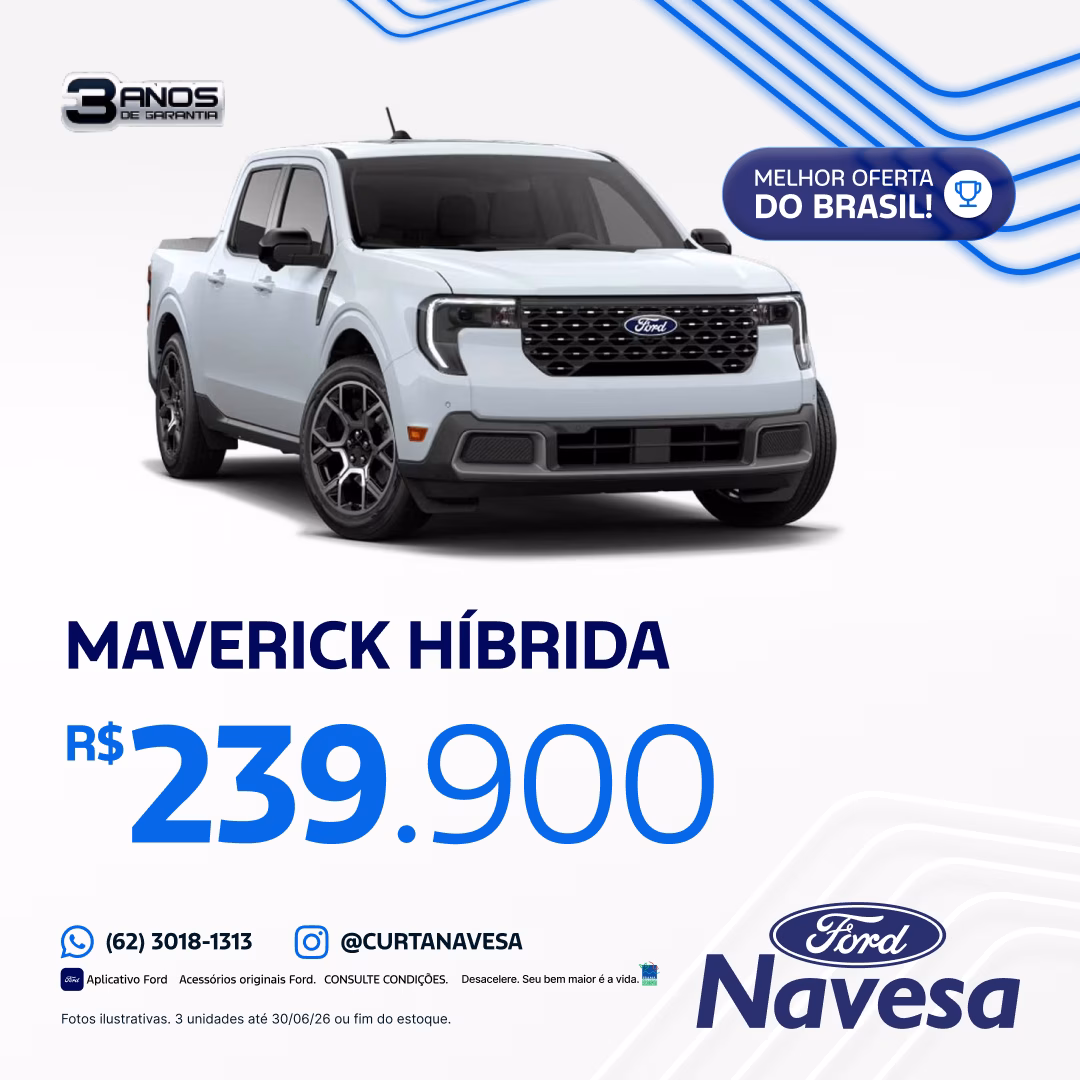 Ford Maverick Hybrid 2.5L FHEV Por apenas R$ 239.900