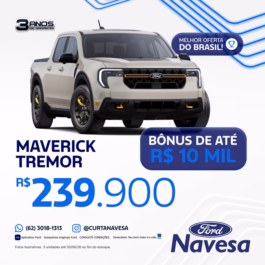 Ford Maverick Tremor 2.0L Turbo EcoBoost GTDi Por apenas R$ 239.900