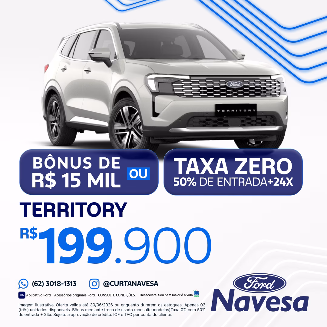 Ford Territory Por apenas R$ 199.900