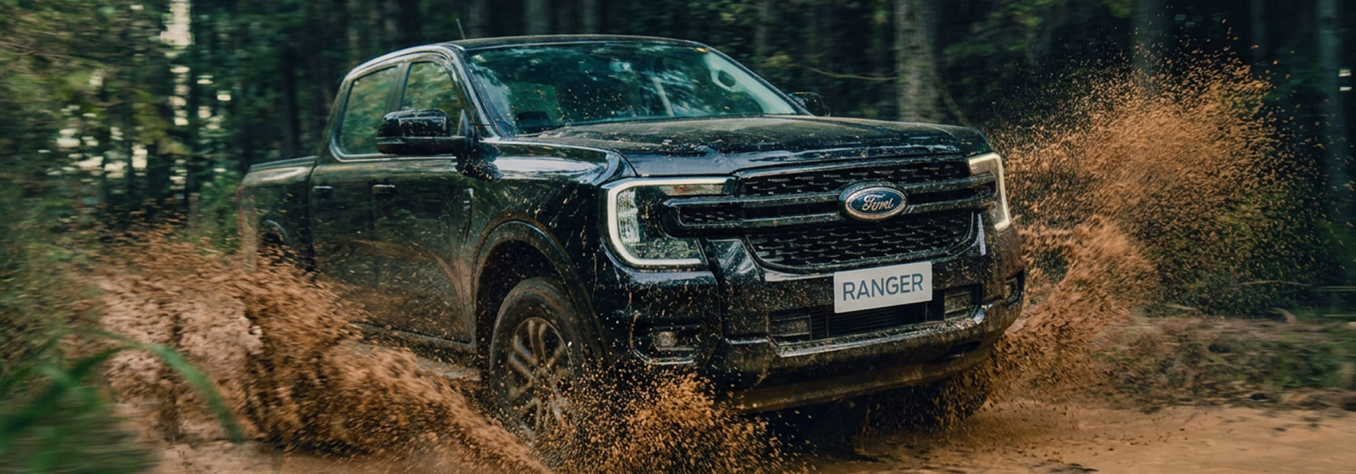 Ford Ranger preta em destaque